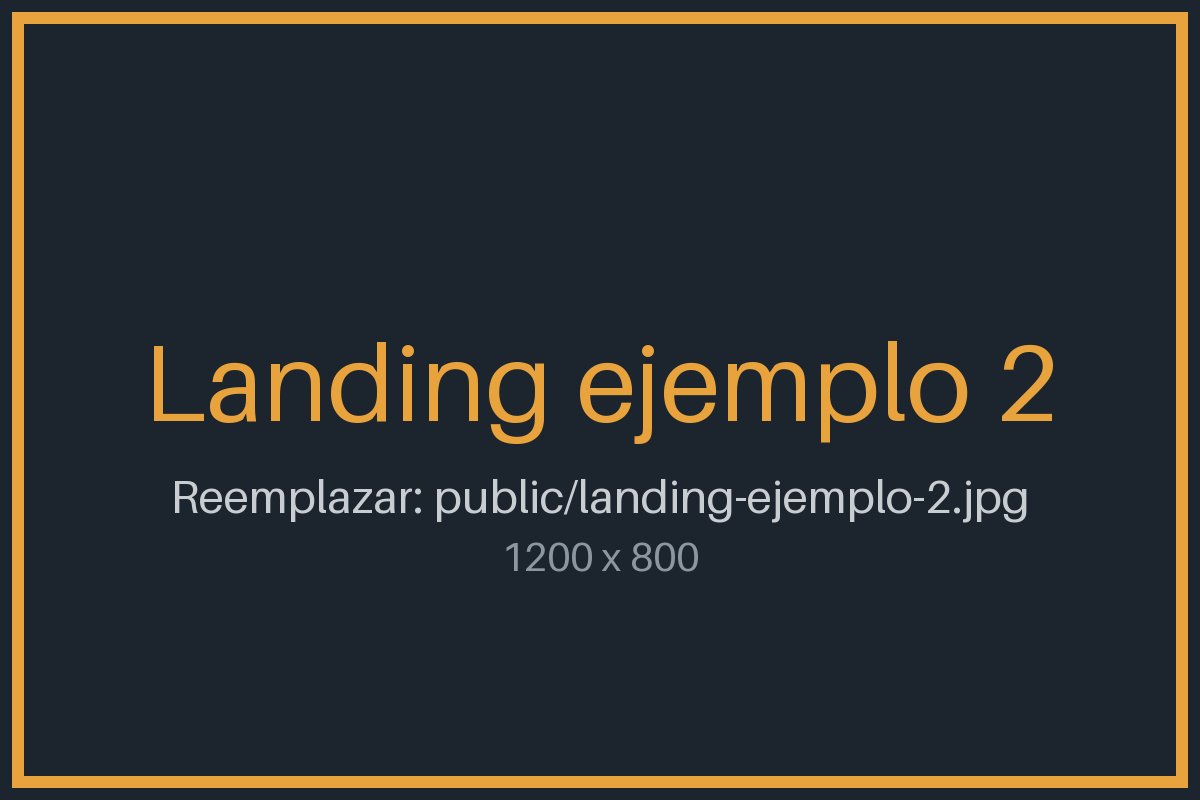 Ejemplo de landing page de servicios